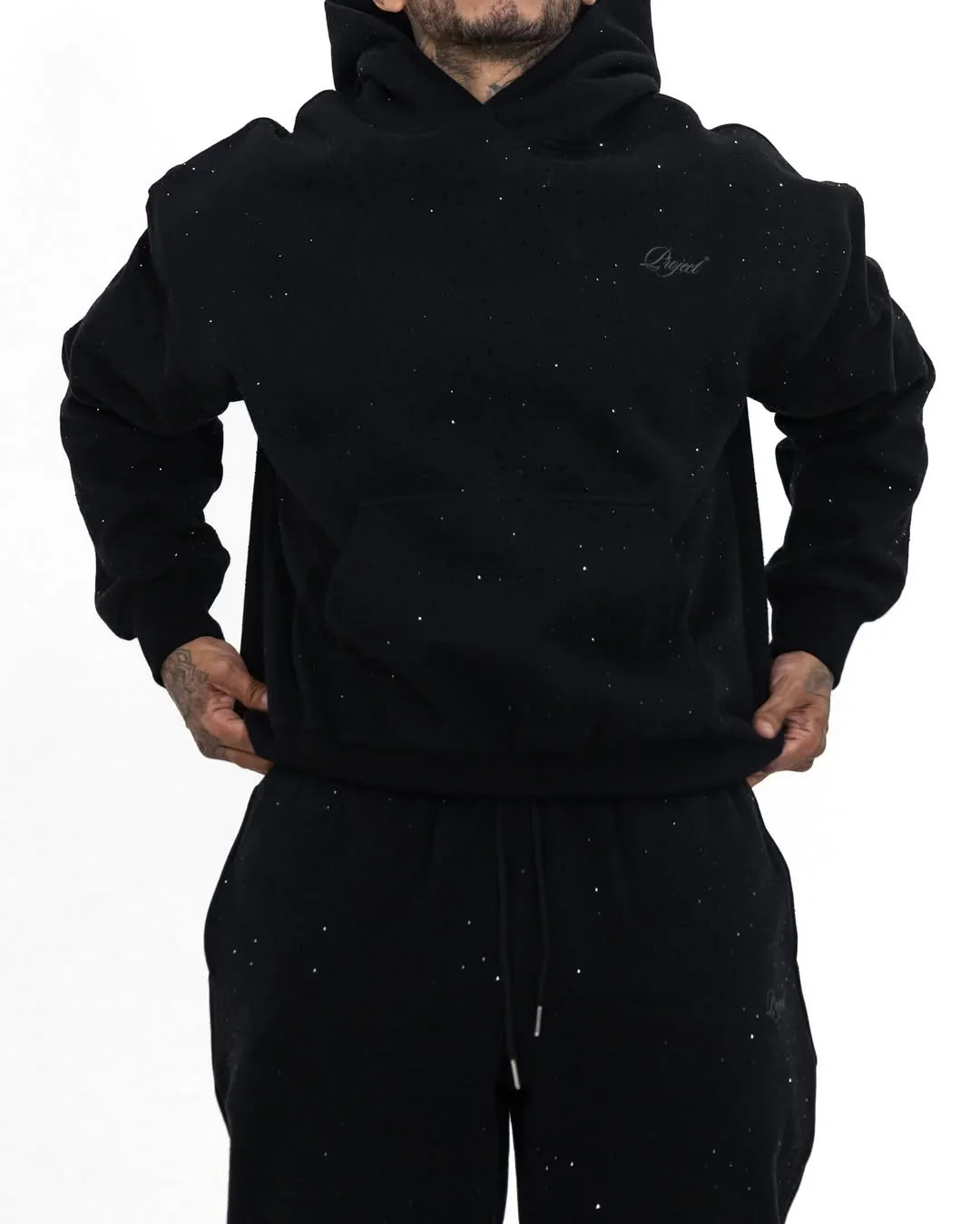 Rhinestone Hoodie & Sweats Set
