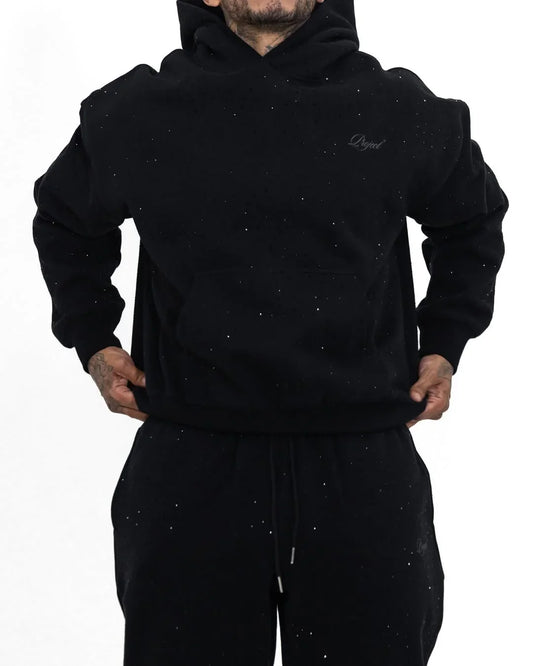 Rhinestone Hoodie & Sweats Set